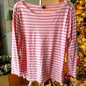 J Crew Women’s Pink Striped Top